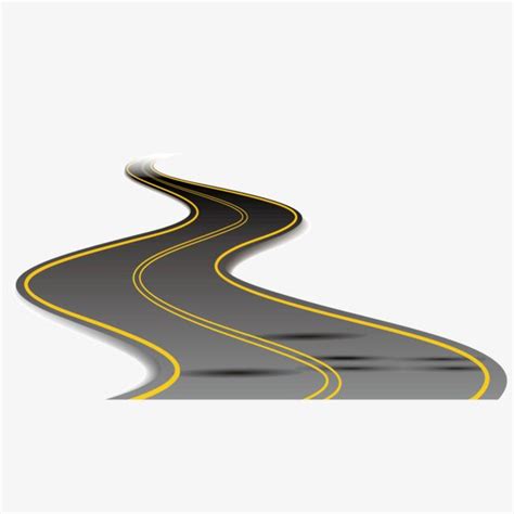 Winding Road Vector PNG Images, Vector Rugged Winding Road, Road ...