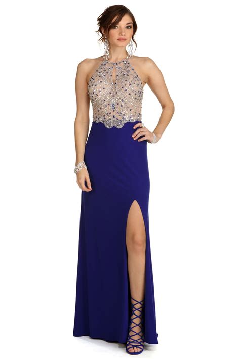 Blake Blue Jeweled Prom Dress | windsor | Prom dresses, Prom dresses ...