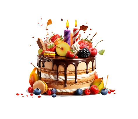 Birthday Cake Png, Happy birthday Cake, birthday Cake Transparent Background AI Generative ...