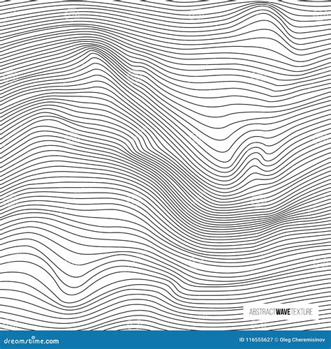 Abstract Wave Texture. Vector Black Line Wavy Pattern. Stock Vector - Illustration of line ...