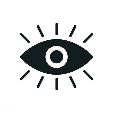 A black eye graphic icon on white background | premium image by ...