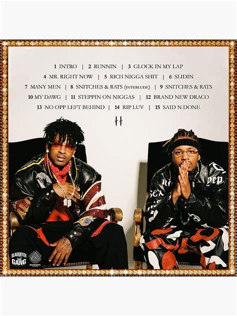 "Mode 2 Savage Tracklist" Poster by KevinShirley | Redbubble