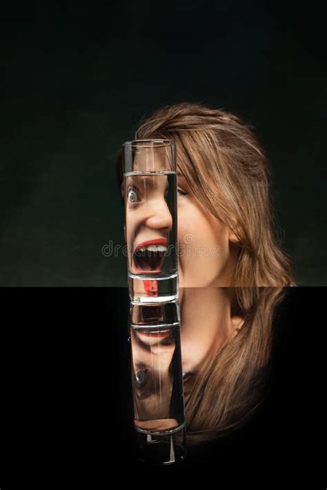 Scream. Modern Art Photography. Beautiful Girl& X27;s Face through ...