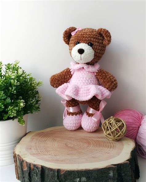 Amigurumi Sleeping Bear Crochet Pattern Teddy Patterns Pdf Tutorial Pajamas Animal Plush Stuffed ...