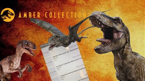 T-Rex en la línea Amber Collection de Jurassic World de Mattel y Más - YouTube