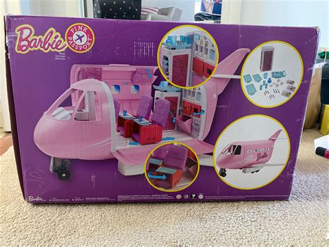 Mattel BARBIE Pink Passport Glamour Vacation Jet Airplane Plane (DMR53 ...