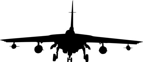 5 Fighter Plane Front View Silhouette (PNG Transparent) | OnlyGFX.com