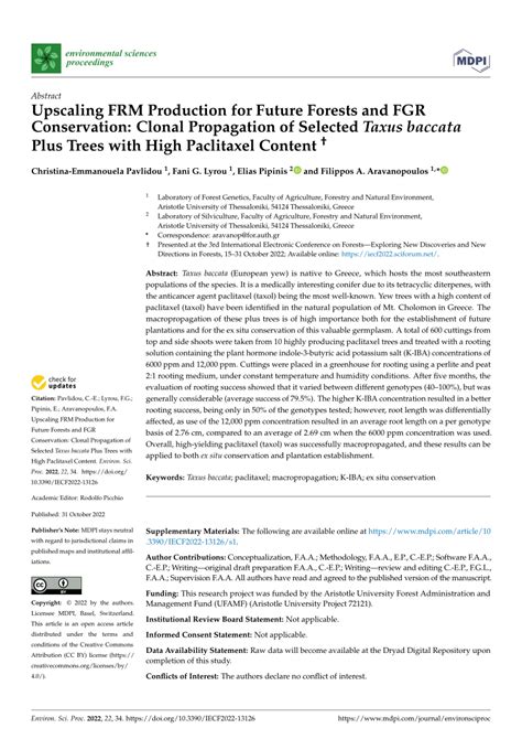 (PDF) Upscaling FRM Production for Future Forests and FGR Conservation ...