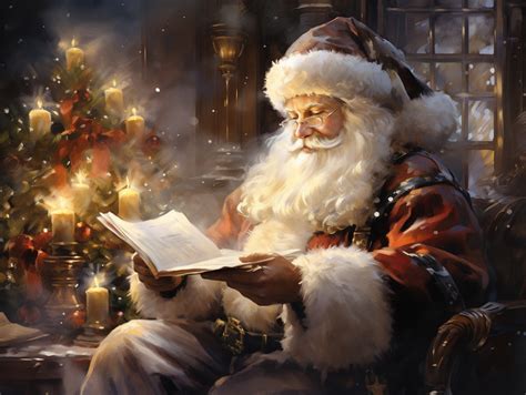 Santa's List Watercolor Art Free Stock Photo - Public Domain Pictures
