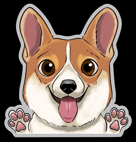 Corgi Clear Vinyl Stickers, Corgi Stickers, Corgi Gift, Dog Stickers ...