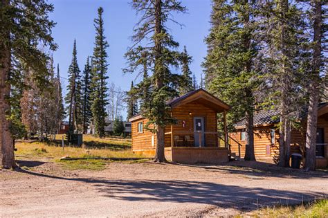 Log Cabins In The Kaibab National Forest Stock Photo - Download Image ...