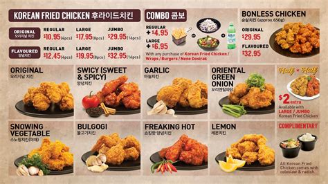 Image result for korean fried chicken menu