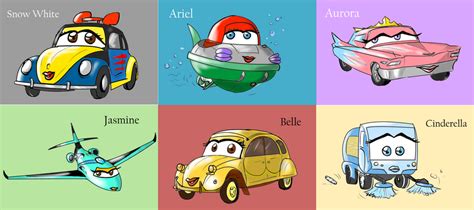 Disney Princesses as CARS! by SparklinMii on DeviantArt