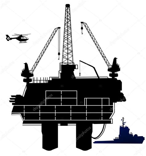 Oil drilling rig — Stock Vector © scusi0-9 #5864748