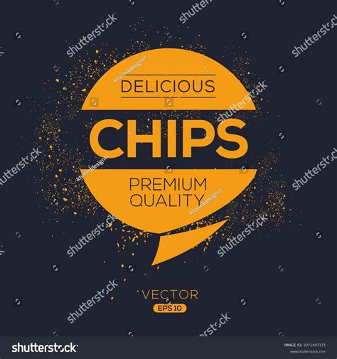 Creative Chips Logo Chips Sticker Vector Stock Vector (Royalty Free) 2071497371