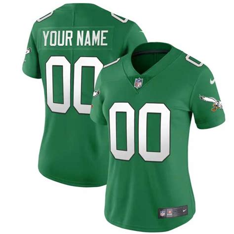 Philadelphia Eagles Kelly Green Throwback Custom Jersey - All Stitched ...