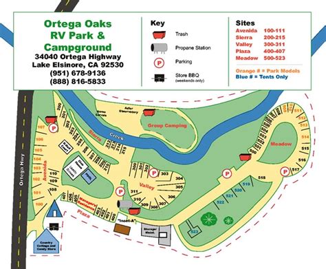 Ortega Oaks RV Park and Campground, Lake Elsinore, CA - GPS, Campsites ...