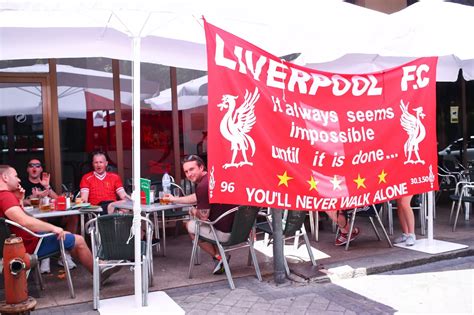 Liverpool and Spurs fans in Madrid party ahead of the Champions League ...