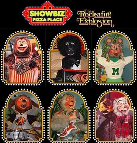 Showbiz Pizza Place Animatronic Rocka-fire Explosion Band | Chuck e cheese, Showbiz pizza, Childhood