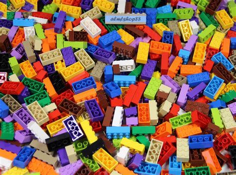 LEGO - Lot of All 2x4 Bricks Assorted Colors Basic Building Blocks City ...