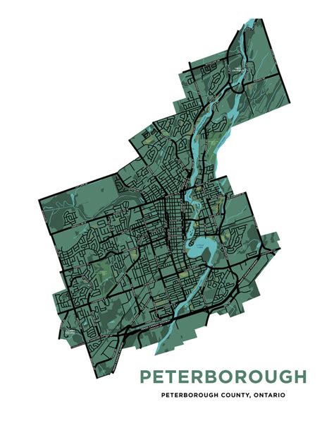 Peterborough Full City Map Print – Jelly Brothers