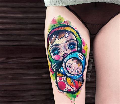 Matryoshka tattoo by Vika Kiwi | Photo 30457