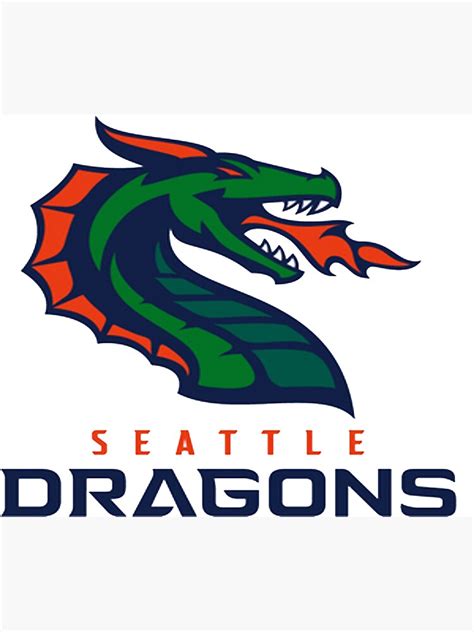 "Seattle Dragons Logo XFL Team" Sticker for Sale by nickcosky | Redbubble