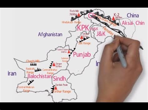 Map Of Pakistan Mountain Ranges