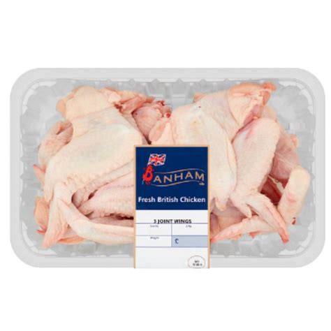 Buy Banham Fresh British Chicken 3 Joint Wings 1kg x 8 Packs | London ...