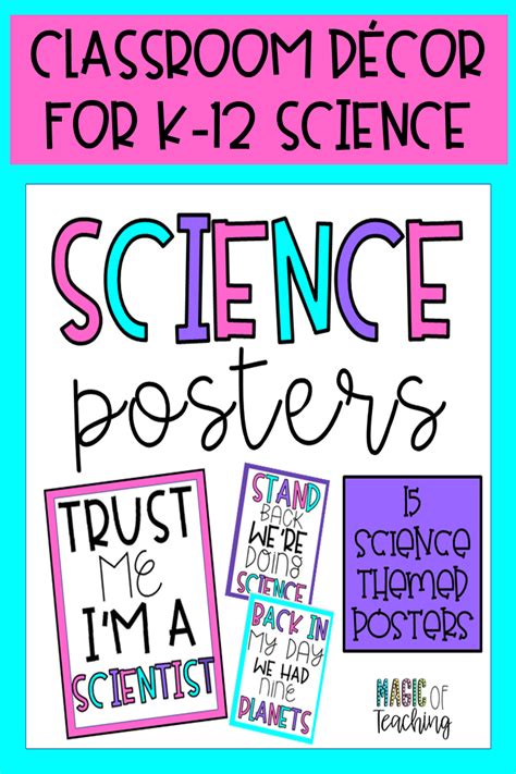 Science Posters - Classroom Science Decor in Brights