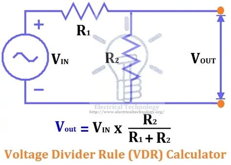 Voltage Divider Rule (VDR) Calculator - Electrical Technology