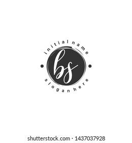 Bs Initial Beauty Monogram Logo Vector Stock Vector (Royalty Free) 1437037928