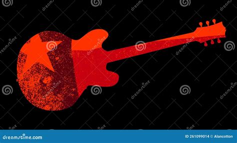 Texan Flag Guitar stock illustration. Illustration of texan - 261099014