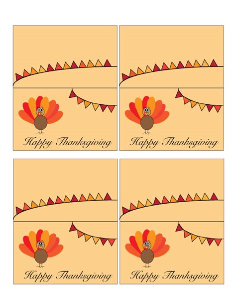 Free Printable Foldable Thanksgiving Place Cards - Printable Word Searches