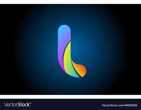 Colorful l alphabet letter logo icon design Vector Image