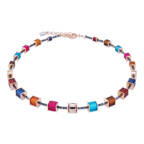 Coeur De Lion Swarovski Crystals & Polaris MulticolourWinter Geo Cube Neckalce - Jewellery from ...