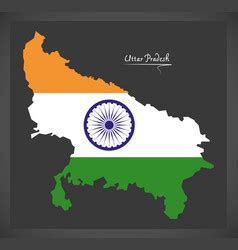 Andhra pradesh map with indian national flag Vector Image