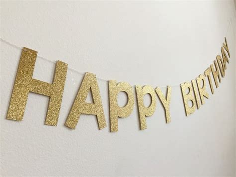 Happy Birthday Banner Glitter Sparkly Birthday Banner Happy | Etsy