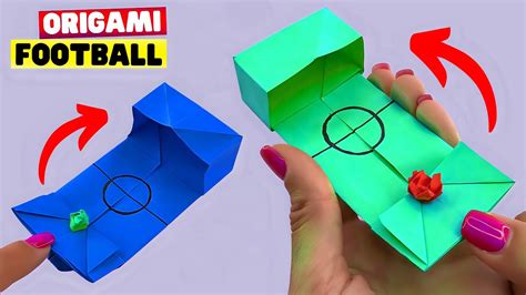 how to make origami football | paper toy | paper football | origami football ground | - YouTube