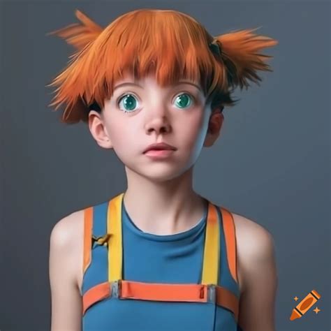 Realistic depiction of misty from pokemon on Craiyon