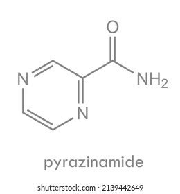 Pyrazinamide Structure Antibacterial Drug Molecule Used Stock Vector (Royalty Free) 2139442649 ...