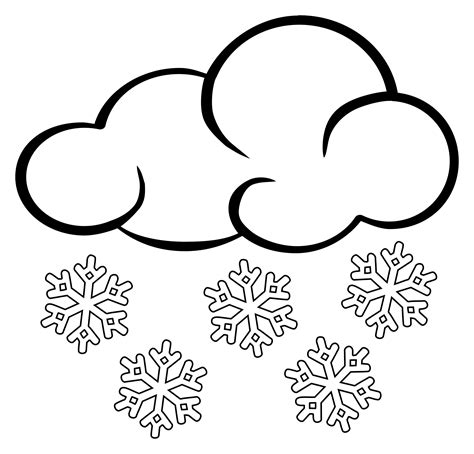 Clipart - snow - lineart