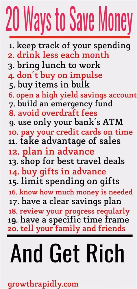 20 Smart Ways to Save Your Money - GrowthRapidly | Best money saving ...