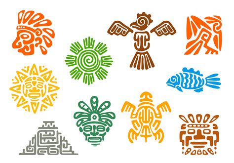 Mexico Pattern Icon Vector S Mbolos Aztecas S Mbolos Mayas Simbolos ...