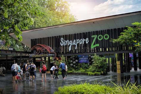 Entrada Al Parque Zoológico De Singapur Foto de archivo editorial - Imagen de turista, colores ...