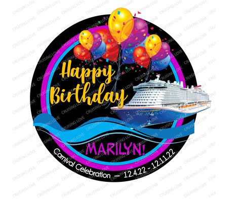 Happy Birthday Cruise Door Magnet Personalized Color Ship Sail Date Name - Etsy