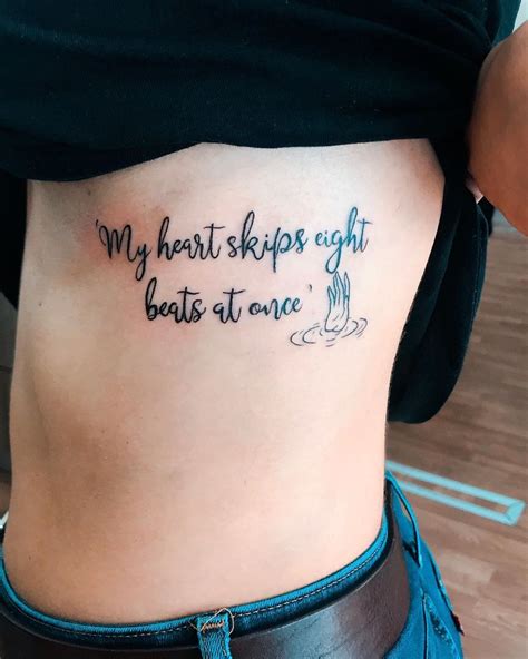 My Heart Skips Eight Beats... Lyric Tattoo