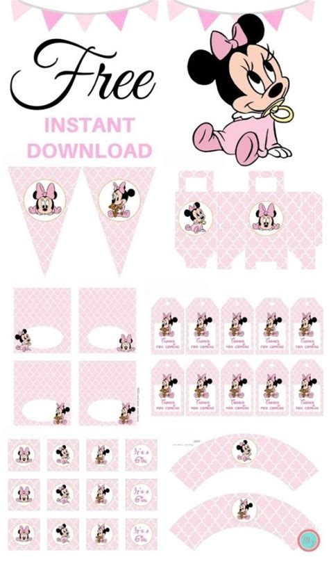 Free Pink Baby Minnie Mouse Printable