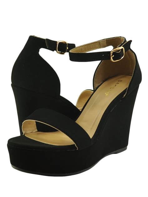 Bamboo - Women's Shoes Bamboo Scorpio 21S Single Strap Platform Wedge ...