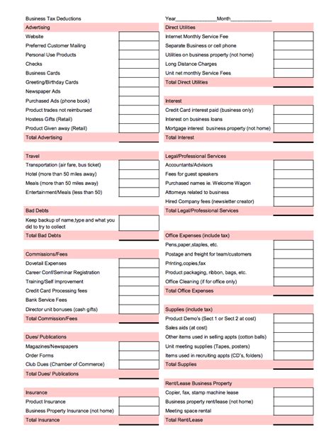 Business Tax: List Of Business Tax Deductions